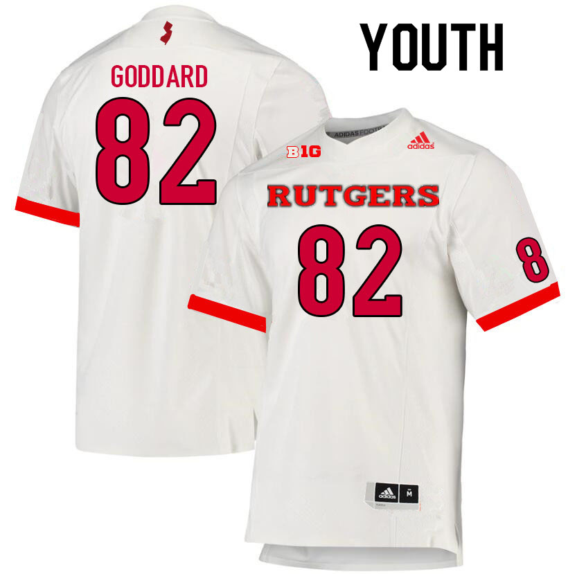Youth #82 Myles Goddard Rutgers Scarlet Knights College Football Jerseys Sale-White